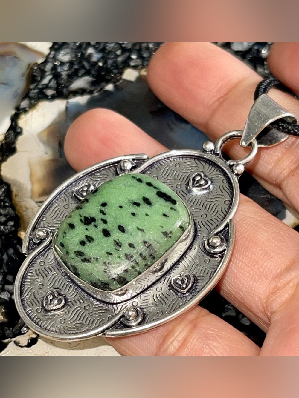 Ruby Zoisite Pendant 2 1/2”